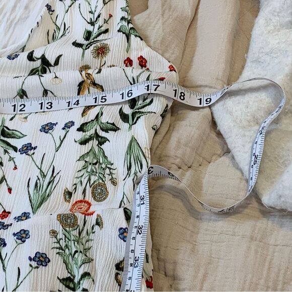 Rachel Ashwell Cottagecore Botanical Midi Dress V-neck Sleeveless Garden Style - Picture 10 of 15